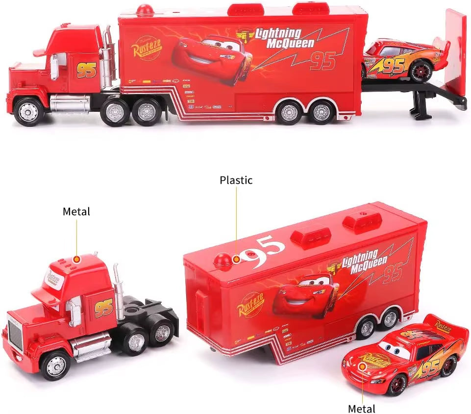 Pixar Cars Mcqueen Mater Mack Uncle Truck Alloy Diecast Car 1:55 Model Radiator Springs Town 15/13/8 Pcs Car Boxes Gift