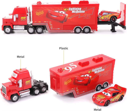 Pixar Cars Mcqueen Mater Mack Uncle Truck Alloy Diecast Car 1:55 Model Radiator Springs Town 15/13/8 Pcs Car Boxes Gift