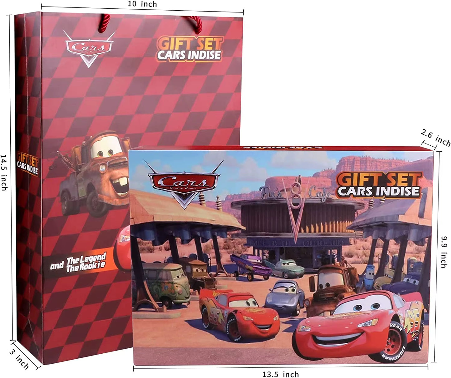 Pixar Cars Mcqueen Mater Mack Uncle Truck Alloy Diecast Car 1:55 Model Radiator Springs Town 15/13/8 Pcs Car Boxes Gift